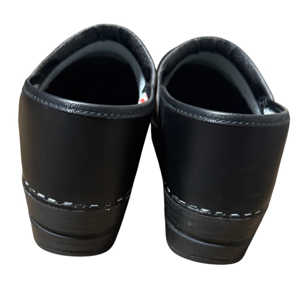 Sanita Black Leather Clogs Size 42 Slip Resistant Professional Unisex - Picture 7 of 10